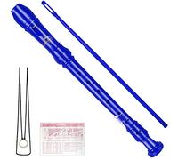 EastRock Flauto Dolce Soprano C Key Recorder Strumento tedesco a 3 pezzi per principiante Studente Blu Navy