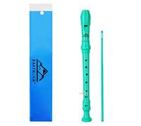 EastRock Flauto Dolce Soprano C Key Recorder Strumento tedesco a 3 pezzi per principiante Studente Verde