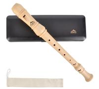 Eastrock - Set di registratori Soprano Descant con custodia rigida, grasso per guarnizioni e kit di pulizia (stile barocco)