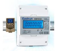 Eastron Misuratore elettrico trifase a basso costo con guida DIN 100A con certificazioni MID, EMC e LVD - Uscita impulsi 2 1000imp/kWh 72/4P (SDM72D-M-MID V2)