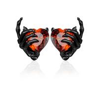 Eastrpupira Orecchini a perno a forma di mano con scheletro gotico per uomo, orecchini a cerchio con scheletro, gioielli da donna