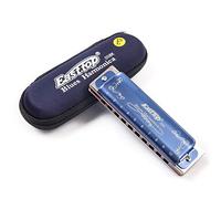 Easttop10 fori Blues Harmonica T008K diatonic Blues Armonica con custodia, più professionale armonica 12 toni per principianti, studenti, adulti e giocatori professionisti (chiave di Eb)