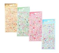 Eastuy Adesivi 3D | Decorazioni Animali Riutilizzabili - Adesivi Cibo Decorativi per Cover Telefono - Per Bambini Diario Quaderno Astuccio Custodia Tablet Telefono Borraccia Agende Laptop