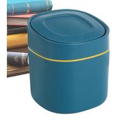 Eastuy Cestino Per Scrivania | Secchietto Con Coperchio A Pressione Per Scrivania - Organizzatore Multiuso Per Rifiuti Domestici Igienici Cotton Fioc Fazzoletti