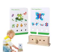 Eastuy Gioco Di Abbinamento Per Bambini,Puzzle Per Il Pensiero Logico - Set Di Gioco Con Carte Di Abbinamento In Legno - Per Bambini E Bambine Oltre 3 Anni Casa Aula Viaggio Scuola Materna Gite In