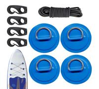 Eastuy Kit Cordame per Coperta Kayak | Paracadute ad Anello D e Ganci | Corde di Fissaggio Ricambi per Attrezzatura | Cavo 2,5 m Sport Acquatici Campeggio Paddleboard Barche Gonfiabili Rafting