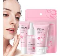 Eastuy Kit Idratante Viso,30g Crema Viso Idratante - Siero 17ml E Crema Contorno Occhi 15g Set Bellezza Lenitivo Nutriente Per Donne E Ragazze