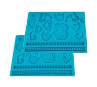 Eastuy per Fiori in Pasta di Zucchero | 2 Pezzi Stile Baroque Per Creazioni Artigianali,per Merletti per Candy Cioccolato Cucina - Decorazione Dolci Casa