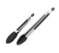 Eastuy Pinze Da Cucina,2 Pezzi In Acciaio Inossidabile Per Servizio - Pinze Antiscivolo Per Alimenti Per Impiattamento Griglia Frittura Cottura Servizio Festa Campeggio Insalata Barbecue Buffet