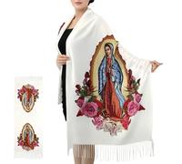 Eastuy Sciarpe Per Donna,Coperta con Stampa della Vergine Maria - Sciarpe Lunghe E Grandi Calde Per Inverno,Per Matrimonio Viaggio Di Lavoro Viaggi Casa All'Aperto Scuola Fidanzata Moglie Amica