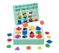 Eastuy Sorter di Forme per Bambini - Gioco Educativo Abbinamento Forme e Colori,Gioco Educativo in Legno STEM per Bambini 3+ Anni, Sviluppo Cognitivo E Competenza Motoria per Apprendimento Prescolare
