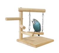 Eastuy Supporto per posatoio per Uccelli - Supporto per pappagalli in Legno,Pesce persico Naturale per pappagalli, trespolo per Uccelli Antiscivolo, Albero per Uccelli Durevole per Uccelli,