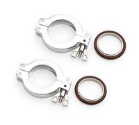 EASTVAC 2 morsetti KF40 in alluminio con dado ad alette + anello di centraggio KF40 in acciaio inossidabile 304 KF40 con morsetti rapidi O-ring