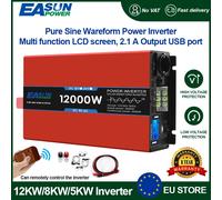 EASUN 12000W 8000W 5000W Inverter a onda sinusoidale pura DC 12V 24V a AC 220V convertitore portatile Power Bank trasformatore Inverter per auto