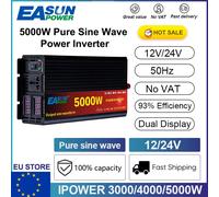 EASUN 3000W 4000W 5000W Inverter a onda sinusoidale pura DC 12V 24V a AC 220V Trasformatore di tensione Convertitore di potenza Inverter solare