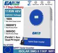EASUN 4KW 6.2KW 11KW Inverter solare ibrido 48V 24V 230V 160A MPPT Regolatore solare PV 500V Off Grid Inverter con WIFI parallelo SMG-II-4KW-24V-WIFI