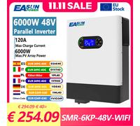EASUN 4KW 6KW Inverter solare ibrido 24V 48V 230V 120A Mppt Regolatore di carica solare Grid Tie Inverter con supporto WIFI parallelo