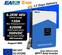EASUN 6.2KW 4.2KW Inverter solare ibrido 3KW MPPT 120A 55V a 450VDC ingresso fotovoltaico 220VAC 48VDC 2.2KW caricabatteria solare con WIFI