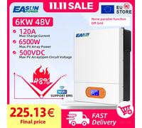 EASUN 6.2KW 6KW Inverter solare ibrido 48V 220V Inverter a onda sinusoidale pura 120A regolatore di carica Mppt ingresso fotovoltaico 500V con WIFI BMS