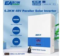 EASUN 6.2KW Convertitore solare ibrido parallelo MPPT Convertitore fotovoltaico sinusoidale puro 48V 220VAC sulla rete 120A Caricatore solare PV 500VDC