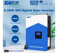EASUN 6.2KW Inverter solare ibrido 48V MPPT Inverter fotovoltaico Sinusoidale puro PV 6500W 500VDC Regolatore di carica solare 120A integrato