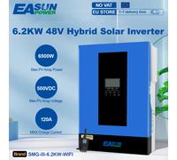 EASUN 6.2KW Inverter solare ibrido sinusoidale puro 230Vac Off Grid MPPT Inverter solare fotovoltaico 120A Caricatore solare PV 6500W 500VDC