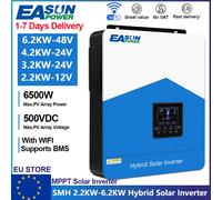 EASUN 6200W 4200W 2200W Inverter solare ibrido 48V 24V 12V 230V Onda sinusoidale pura 120A MPPT Caricatore solare Off Grid Inversor WIFI BMS