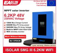EASUN 6200W Hybrid Solar Off Grid Inverter 48V 220V MPPT 6500W 120A 500V caricatore fotovoltaico alto 50/60hz con generatore WIFI BMS EU