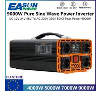 EASUN 7000W 9000W Inverter a onda sinusoidale pura DC 12V 24V a AC 220V Inverter di potenza 50HZ convertitore Inverter per auto per casa e camper 4000W 12V