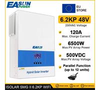 EASUN Inverter solare ibrido 48V 220V 6200W MPPT Off Grid 6500W 120A 500V caricatore fotovoltaico alto parallelo con generatore WIFI BMS EU