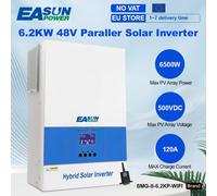 EASUN MPPT Solar Hybrid Inverter 6KW 48V 220V Onda sinusoidale pura Off Grid Hybrid Inverter 120A Caricatore solare Controller parallelo