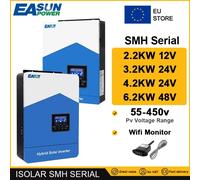 Easun Power 2200w 3200w 4200w 6200w 12v 24v 48v MPPT Hybrid Off Grid onda sinusoidale pura 80a 110a 230v 50/60hz caricatore Inverter solare