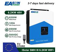 EASUN POWER 6.2KW 4.2KW 3.2KW 2.2KW Inverter solare ibrido con WIFI MPPT 120A Carica 12V/24V/48V LiFePo4 Batteria Uscita fotovoltaica 500V