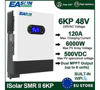 EASUN POWER 6000W 48V 4000W 24V Inverter solare ibrido 230V Caricatore a onda sinusoidale pura MPPT 120A Batteria On/Off Grid Inversor WIFI