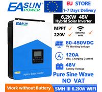 EASUN POWER 6200W Inverter solare ibrido 48V 220V Convertitore sinusoidale puro Off Grid 120A MPPT Caricatore solare Con WIFI SENZA IMPASSO