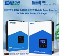 Easun Power 7000w 4200w 3200w 2200w 12v 24v 48v MPPT Hybrid Off Grid Onda sinusoidale pura 80a 110a 230v 50/60hz Caricatore inverter solare