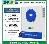 EASUN Power Hybrid Solar Inverter 11KW 48V Off Grid Inversor 6.2KW 220VAC 4KW 24V Ingresso fotovoltaico 500VDC 150A MPPT con WIFI BMS in UE