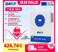 EASUN Power Hybrid Solar Inverter 11KW 48V Off Grid Inversor 6.2KW 220VAC 4KW 24V Ingresso fotovoltaico 500VDC 150A MPPT con WIFI BMS in UE