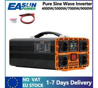 EASUN POWER Inverter a onda sinusoidale pura 4000W 5000W 7000W 9000W 50HZ DC 12V 24V a AC 220V Convertitore di energia solare per camper e campeggio