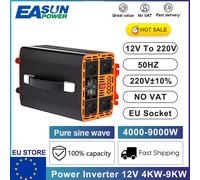 EASUN POWER Inverter a onda sinusoidale pura ad alta potenza 5000W 7000W 9000W 12V 24V DC a AC 220V convertitore Inverter solare elettronica per auto