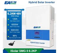 EASUN POWER Inverter ibrido solare 6.2KW 48V 220V Onda sinusoidale pura MPPT Inverter ibrido 120A Regolatore di carica solare 50Hz/60Hz