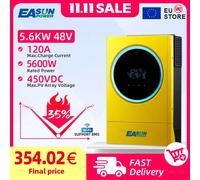 EASUN POWER Inverter solare ibrido 5.6KW 48V 220V 120A MPPT Onda sinusoidale pura Ingresso fotovoltaico elevato 500V Off Grid Inverter 6KW Wifi integrato