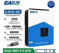 EASUN POWER Inverter solare ibrido 6.2KW 4.2KW 3.2KW 2.2KW Onda sinusoidale pura MPPT 12V 24V 48V 220v Caricatore solare Power Home Inversor