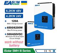 EASUN POWER Inverter solare ibrido 6.2KW 48V Inverter ibrido fotovoltaico 230VAC Max PV 450V Caricatore MPPT integrato 80A 120A 4.2KW