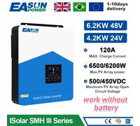 EASUN POWER Inverter solare ibrido 6200VA 6.2KVA 48V Inverter ibrido fotovoltaico 230VAC Max PV 450V Caricatore MPPT 120A integrato