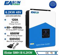EASUN POWER Inverter solare ibrido 6200VA 6.2KW 48V Inverter ibrido fotovoltaico 230VAC Max PV 450V Caricatore MPPT 120A integrato