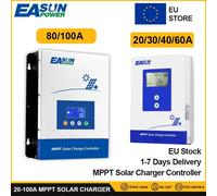 Easun Power MPPT 100A 80A 60A 40A 30A 20A regolatore di carica solare 12V 24V 36V 48V batteria pannello solare IP21 supporto Lifepo4 Li
