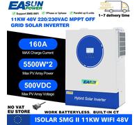 EASUN POWER MPPT Inverter solare ibrido 11KW 48V Off Grid 220VAC Onda sinusoidale pura Ingresso fotovoltaico 500VDC 160A Supporto MPPT Litio BMS Wit