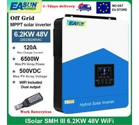 EASUN POWER MPPT Inverter solare ibrido 6.2KW 48V 4.2KW 24V Off Grid Onda sinusoidale pura 220V 230V 110A MPPT Max PV 450V con WIFI