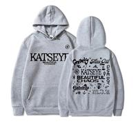 Easwisa Katseye Beautiful Chaos Album Tour Felpa con Cappuccio Uomo/Donna Moda retrò Pullover Y2K Harajuku Hip-Hop Felpa A Maniche Lunghe-Grey||x_s